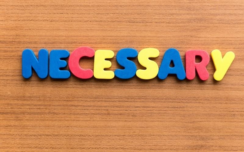 「necessary」の文字